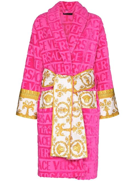 cotton women versace robe|Versace his and hers robes.